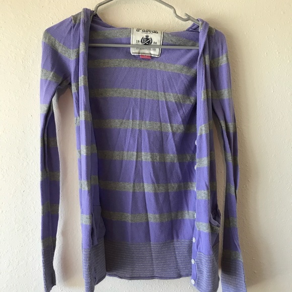 PINK Victoria's Secret Sweaters - Victoria Secret Pink Cardigan purple & grey